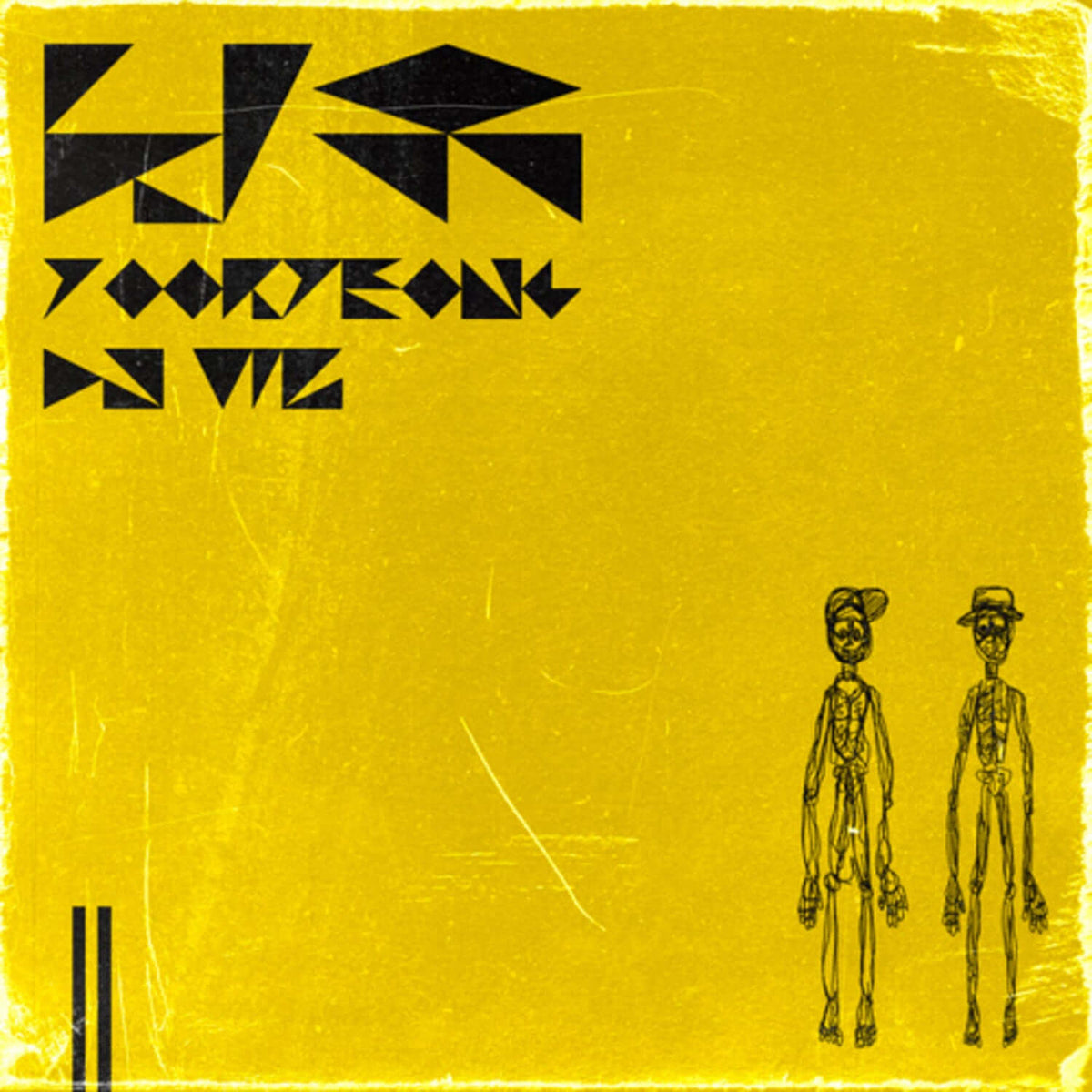 YOORYEONG - Album Kpop de la marque YOORYEONG, pochette jaune avec silhouettes stylisées, concept visuel fan