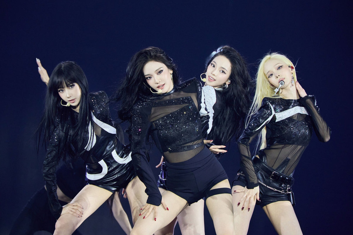 aespa on stage: Karina, Giselle, Winter and Ningning