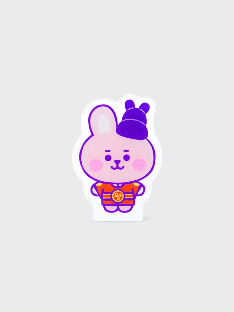 BT21 COOKY BABY MINI ACRYLIC STAND K-EDITION ver.2, support acrylique officiel LINE FRIENDS, personnage COOKY sur fond clair