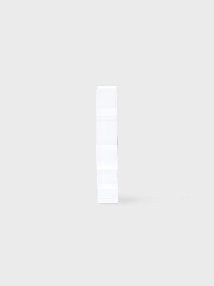 BT21 COOKY BABY MINI ACRYLIC STAND K-EDITION ver.2 de LINE FRIENDS, support acrylique blanc pour papeterie