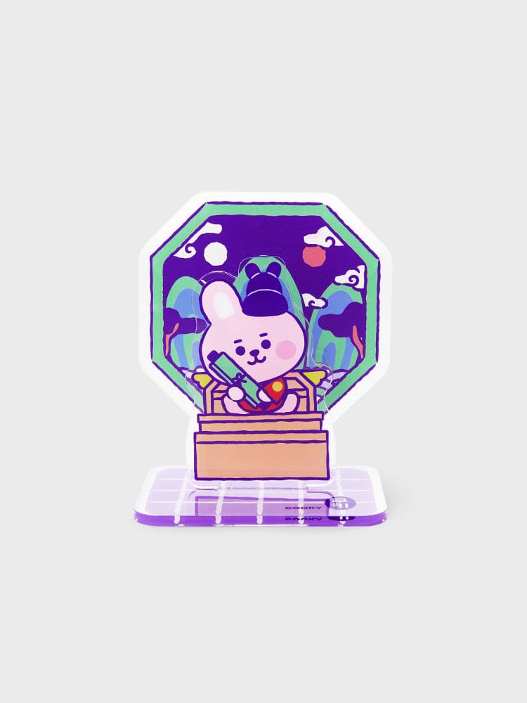 BT21 COOKY BABY ACRYLIC STAND K-EDITION ver.2, support acrylique LINE FRIENDS en forme de COOKY, bureau ou école