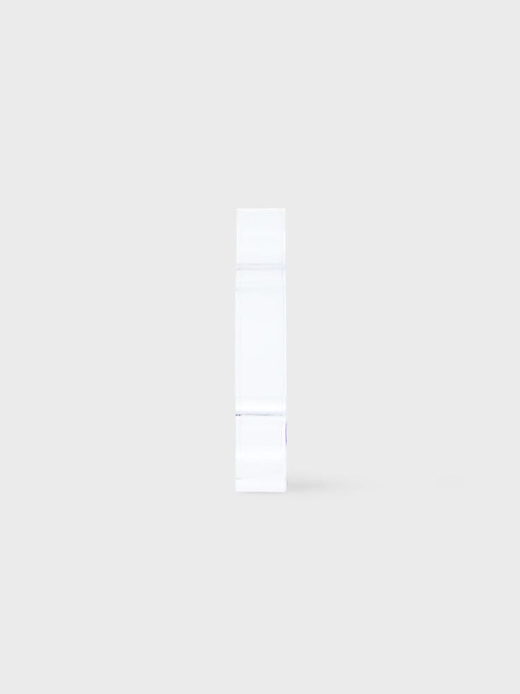 BT21 KOYA BABY MINI ACRYLIC STAND K-EDITION ver.2, support acrylique blanc LINE FRIENDS en papeterie, style bureau/école.