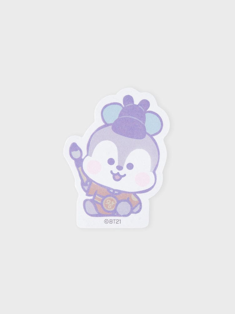 BT21 MANG BABY MEMO NOTEPADS K-EDITION ver.2 : mémo panda danseur masqué J-hope, papeterie officielle LINE FRIENDS.