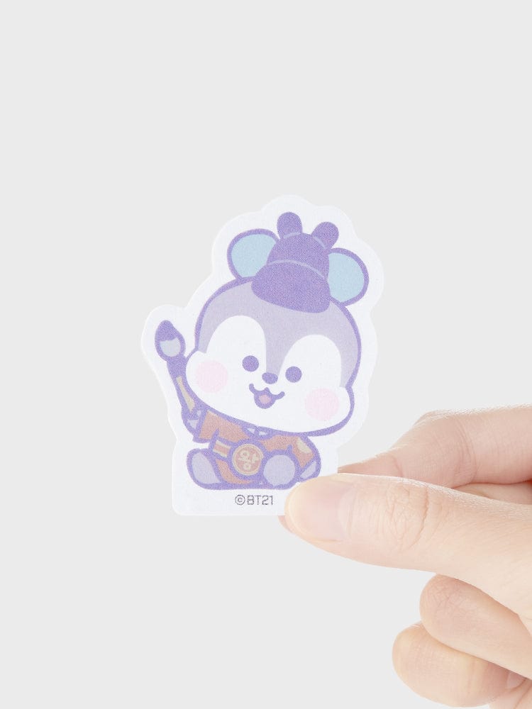 BT21 MANG BABY MEMO NOTEPADS K-EDITION ver.2, note-papier LINE FRIENDS, MANG poney masqué tenu par un doigt