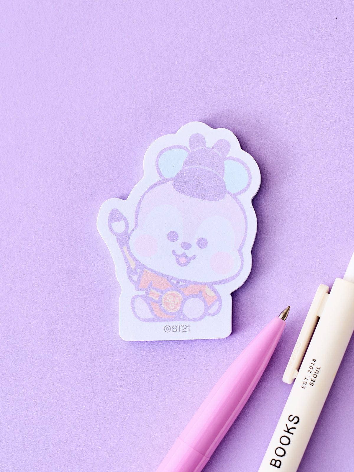 BT21 MANG BABY MEMO NOTEPADS K-EDITION ver.2, note-pads officiels LINE FRIENDS avec MANG poney masqué, papeterie