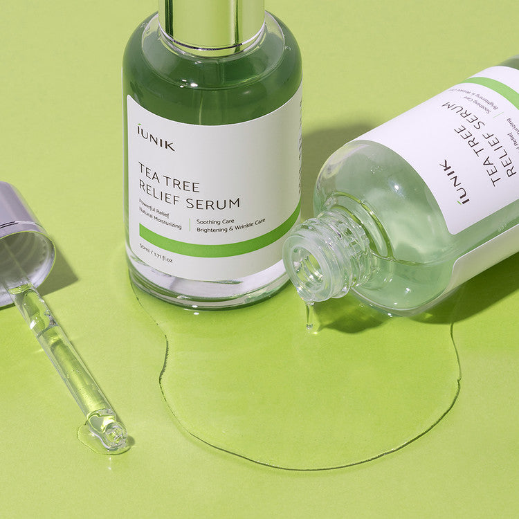 iUNIK Tea Tree Relief Serum 50ml disponible sur Ma petite Coree, ton Eshop 100% K-beauty en direct de Seoul
