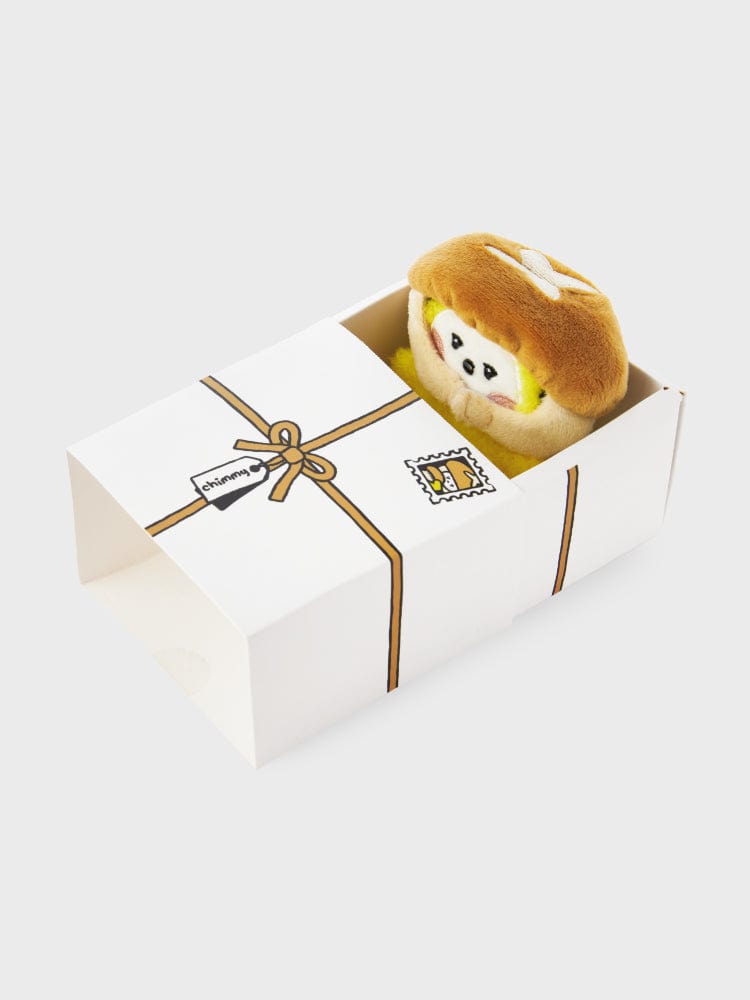 BT21 CHIMMY mini minini VEGGIE DOLL, peluche CHIMMY Jimin BTS en boîte cadeau, décors chambre, vue produit sur fond clair