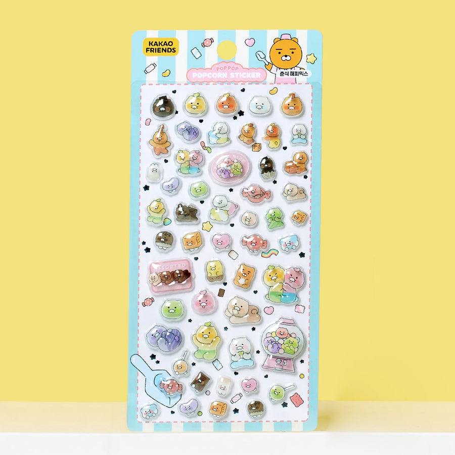 Stickers Popcorn Happy Mix - Kakao Friends