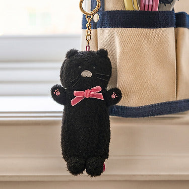 KAKAO FRIENDS - Noir Peluche Baume Levres Porte-cles Chunsik