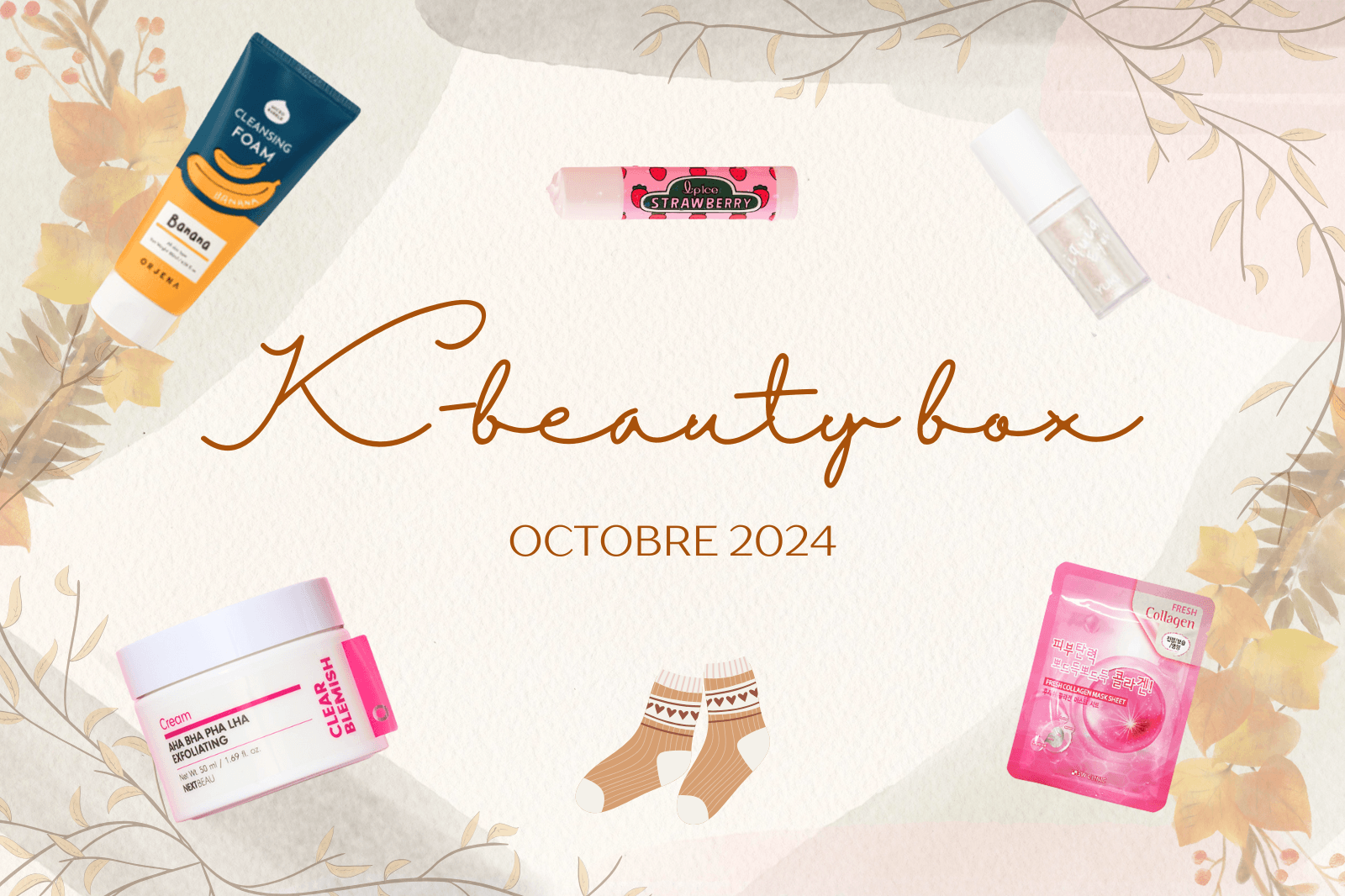 K-beauty Box d'Octobre 2024 🍁 : sélection automnale Ma Petite Corée avec soins et maquillage