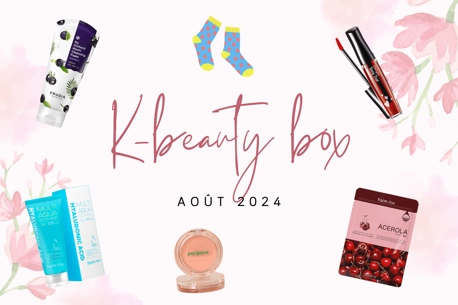 K-beauty Box d'Août 2024 🌞 aperçu des produits pour l’été : soins visage, mains et masque