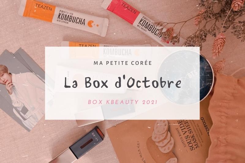 KBeauty Box Octobre 2021 avec maquillage et soins coréens par Ma Petite Corée, édition limitée automne 2021.
