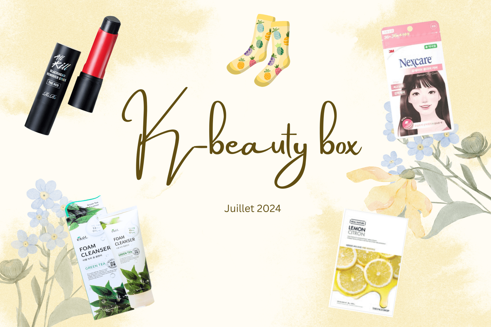 K-beauty Box de Juillet 2024 🌸 : sélection de produits K-beauty pour rafraîchir et revitaliser la peau en été