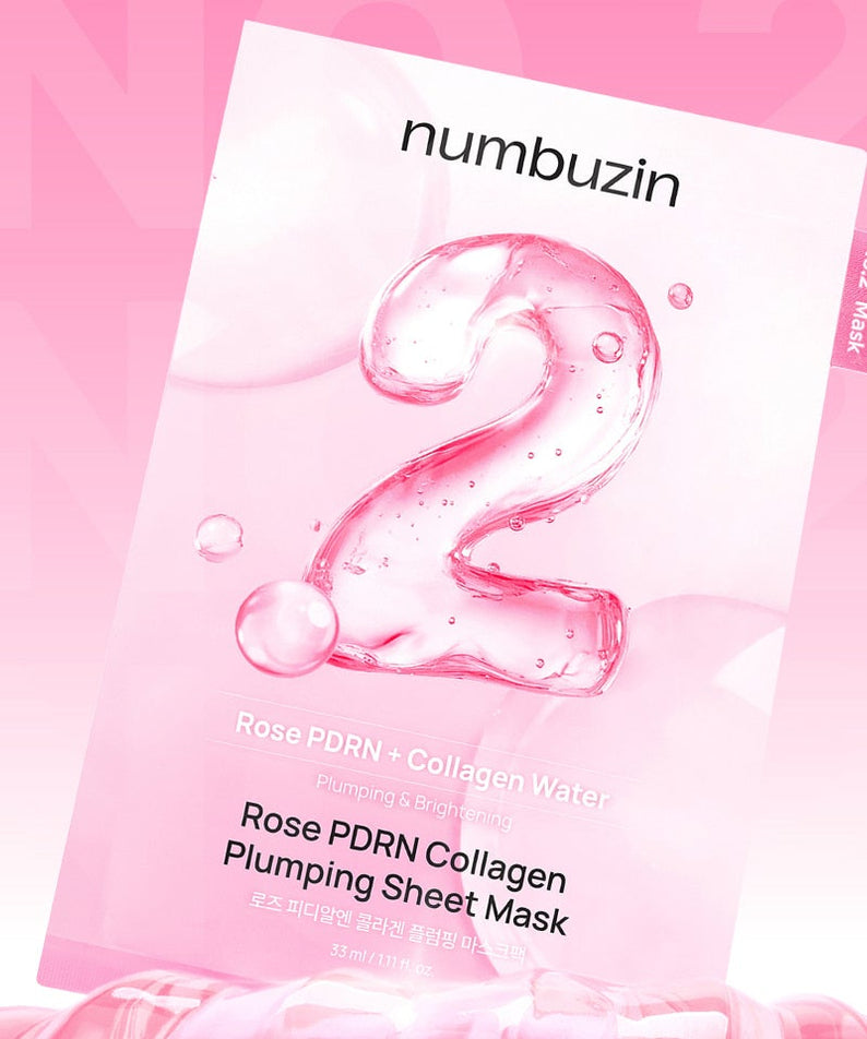 NUMBUZIN No. 2 Rose PDRN Collagen Plumping Mask Pack (5 sheets)