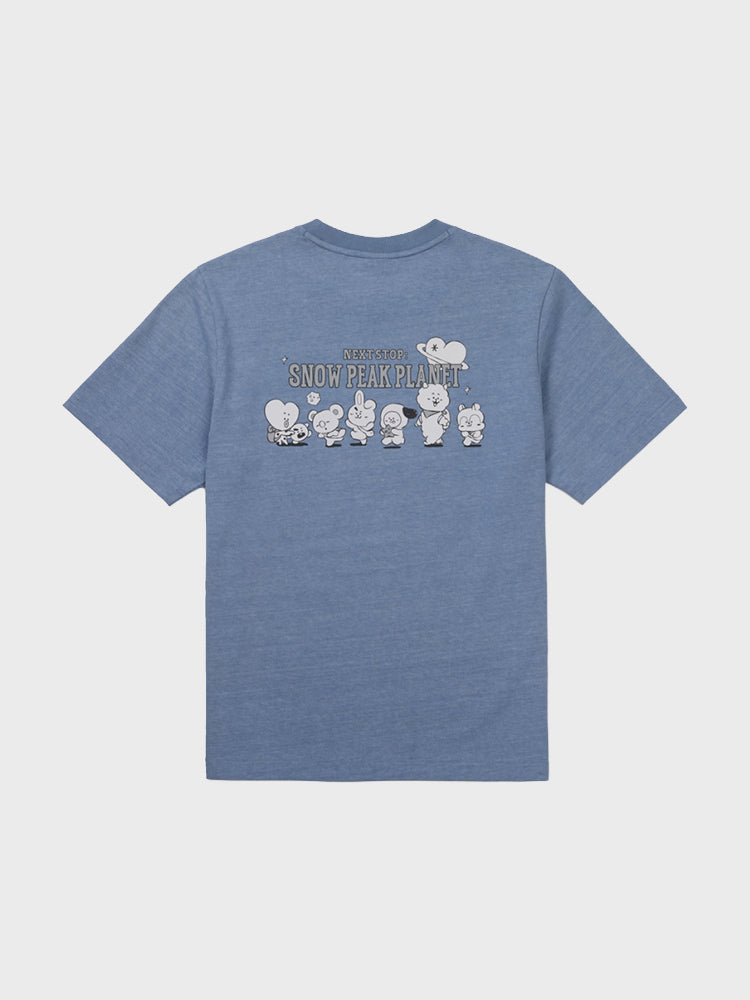 BT21 SNOW PEAK GRAPHIC SHORT SLEEVE T-SHIRT (BLUE)
