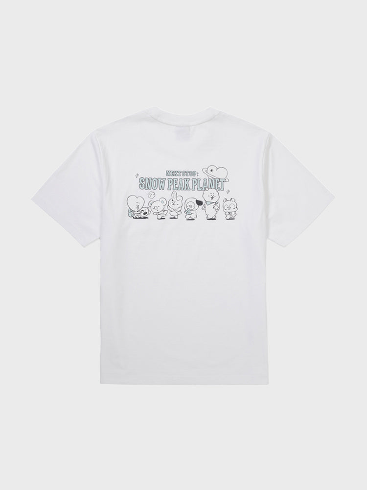 BT21 SNOW PEAK GRAPHIC SHORT SLEEVE T-SHIRT (WHITE)