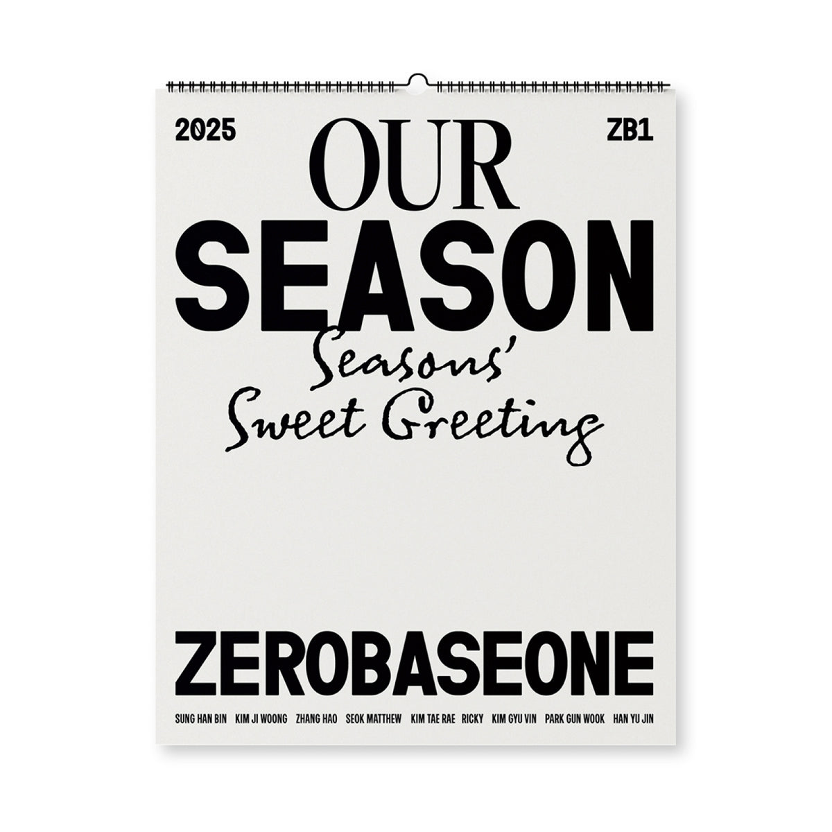 ZEROBASEONE ZEROBASEONE - 2025 Season's Greetings OUR Season - Calendar Ver.