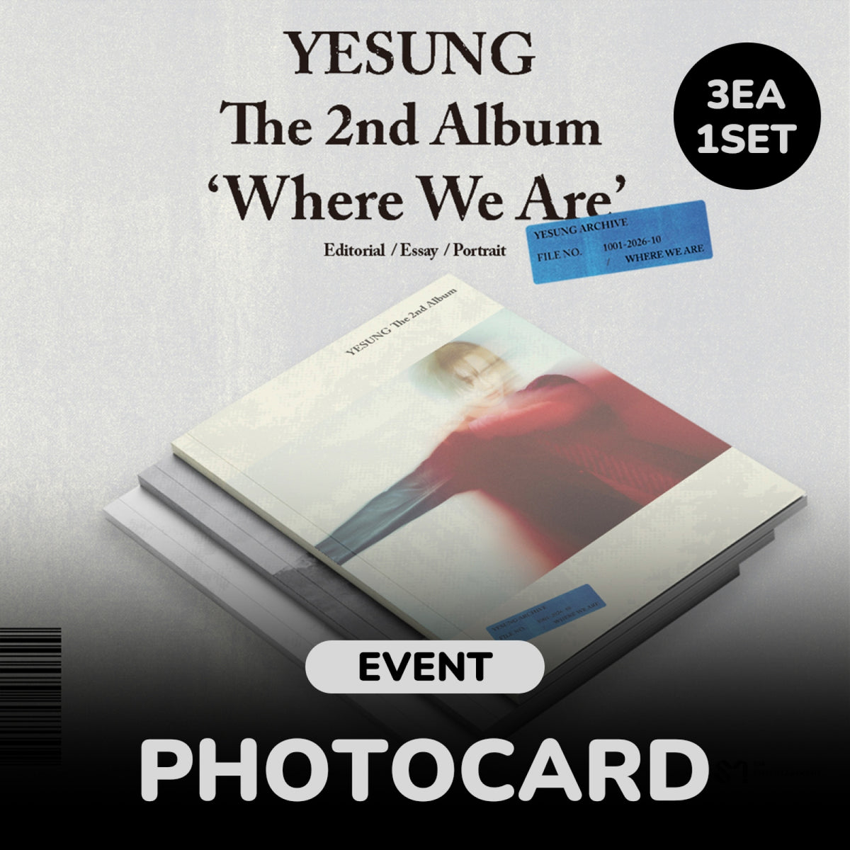 Yesung Yesung - Where We Are - Photobook Ver. - 2nd Regular Album (Set de 3 Albums)