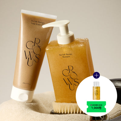 GROWUS Sea Salt Therapy Shampoo EX & Scalp Scaler EX Set