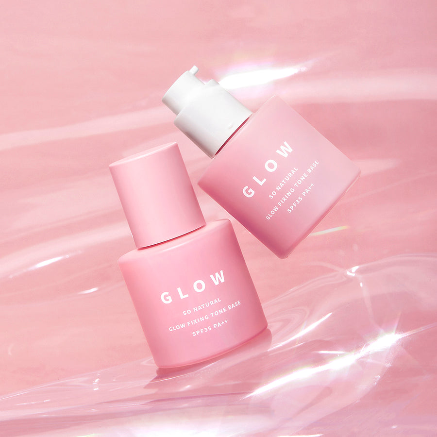 SO NATURAL Water Fill Pink Tone Glow Fixing Tone Base 30ml SPF35 PA++