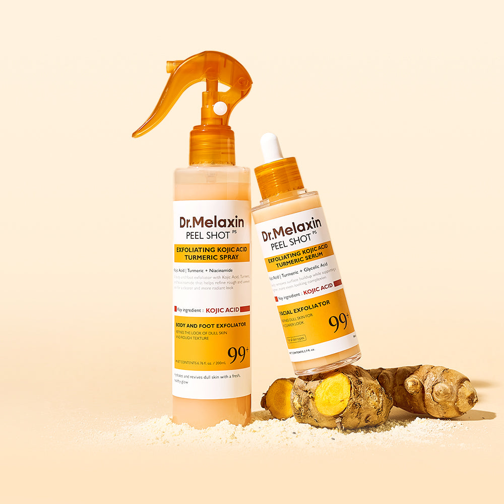 DR.MELAXIN Peel Shot Kojic Acid Turmeric Face & Body (Set of 2) - coffret soin visage coréen