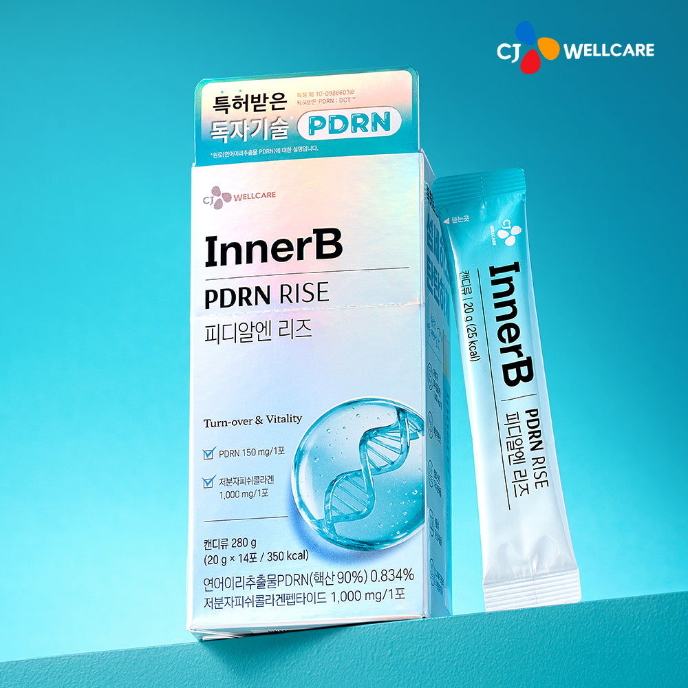 INNERB CJ INNERB Edible PDRN Riz Stick Jelly Collagène Low-Molecular Hyaluronique Mucin 14 sticks jelly