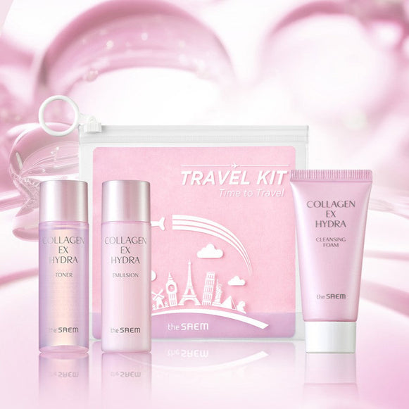 THE SAEM Collagen EX Hydra Travel Kit (Toner+Emulsion+Cleansing Foam) en stock sur Ma Petite Corée