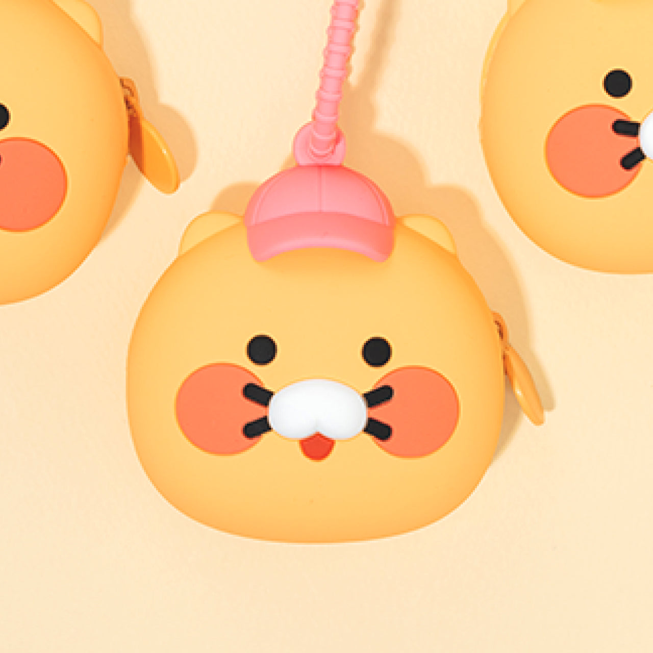 KAKAO FRIENDS - Silicone Pochette Chunsik Chapeau(PINK)