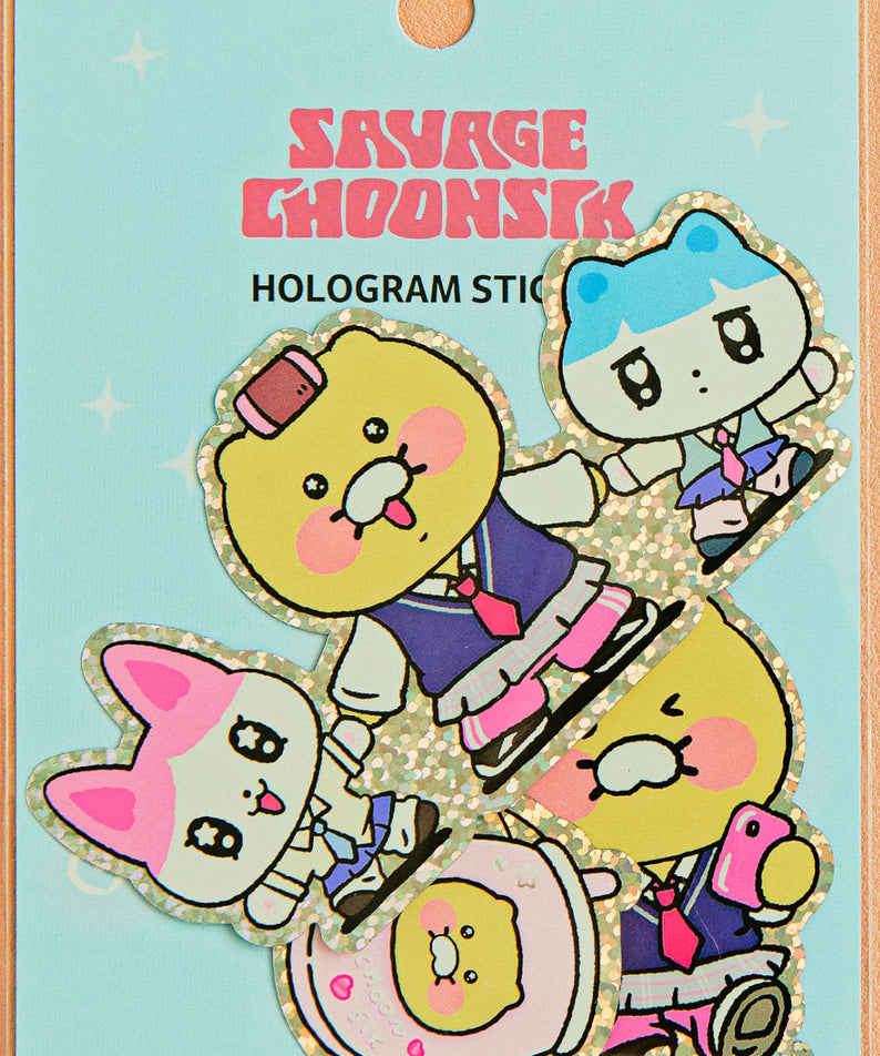 KAKAO FRIENDS - Autocollant(Bleu) Friends