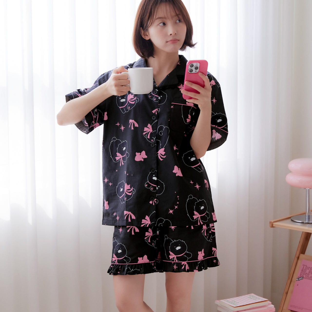 KAKAO FRIENDS - Noir Lovely Femme Pyjama Chunsik