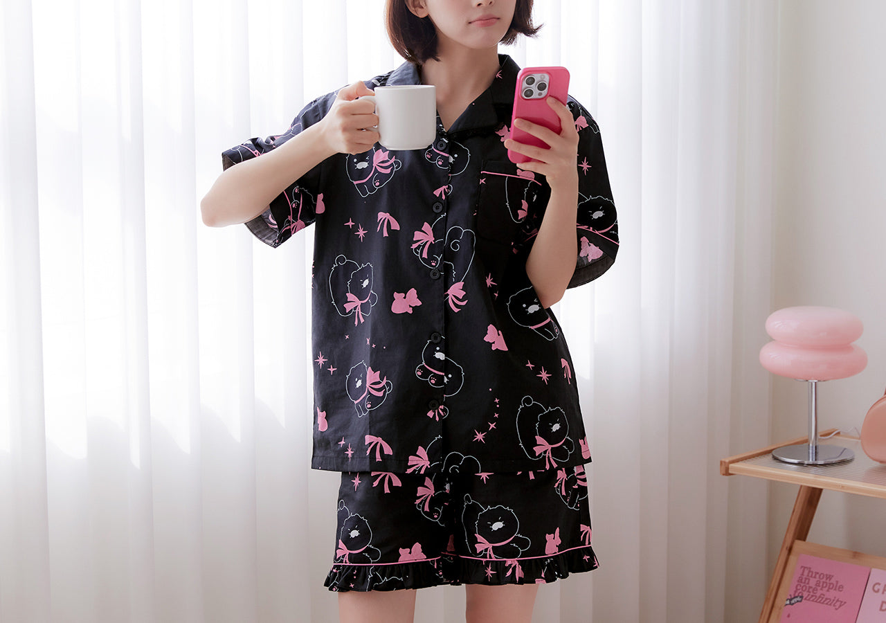 KAKAO FRIENDS - Noir Lovely Femme Pyjama Chunsik - Detail 4