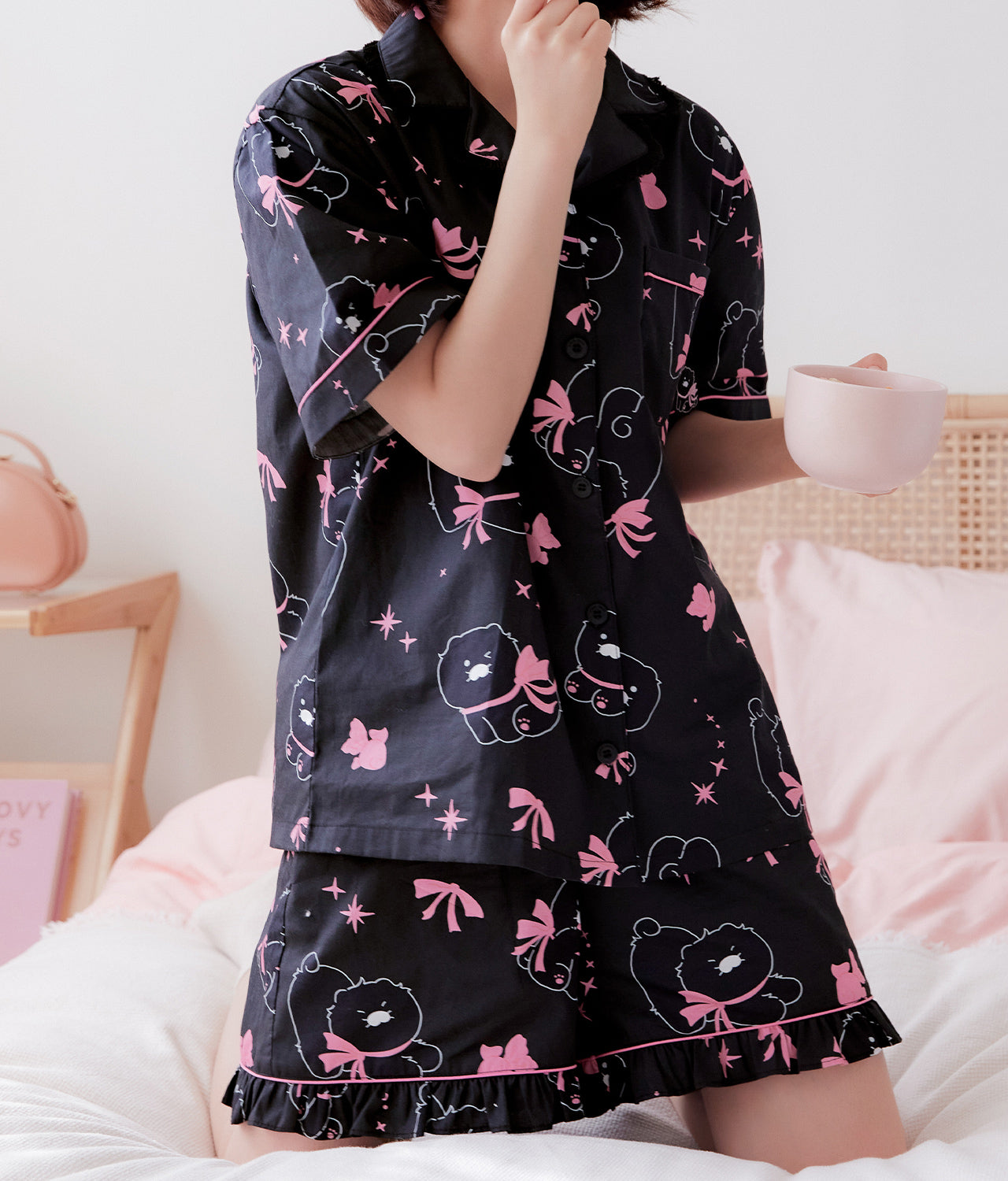 KAKAO FRIENDS - Noir Lovely Femme Pyjama Chunsik - Detail 7