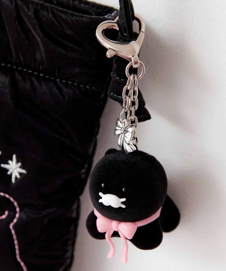 KAKAO FRIENDS - Noir Figurine Porte-cles Chunsik