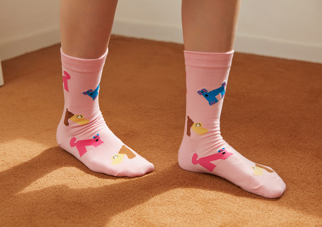 KAKAO FRIENDS - XFriends Chaussettes(Rose) Chunsik - Detail 4
