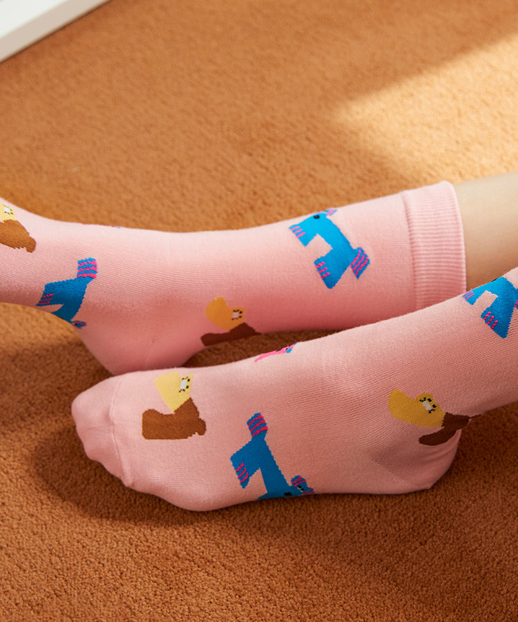 KAKAO FRIENDS - XFriends Chaussettes(Rose) Chunsik - Detail 5
