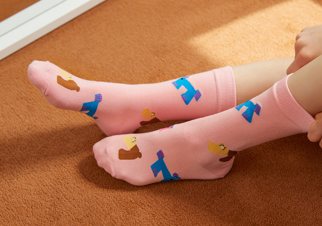 KAKAO FRIENDS - XFriends Chaussettes(Rose) Chunsik - Detail 5