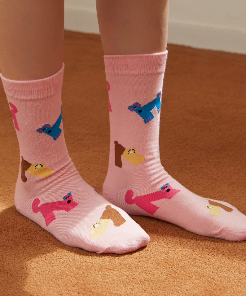 KAKAO FRIENDS - XFriends Chaussettes(Rose) Chunsik