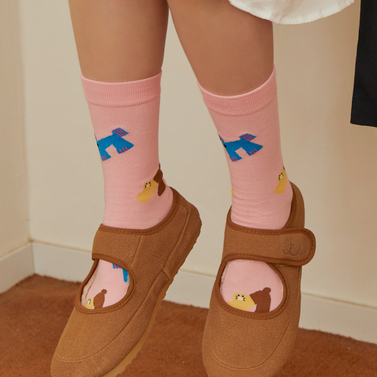 KAKAO FRIENDS - XFriends Chaussettes(Rose) Chunsik