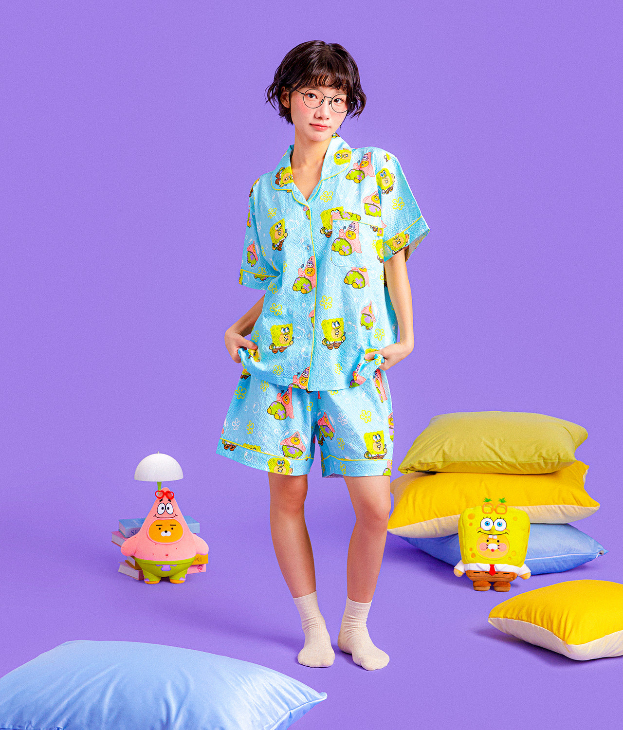 KAKAO FRIENDS - SpongeBobXFriends Pyjama Femme Ryan&Chunsik - Detail 8