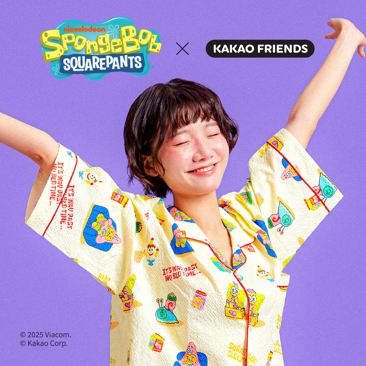 KAKAO FRIENDS - SpongeBobXFriends Pyjama Homme Friends