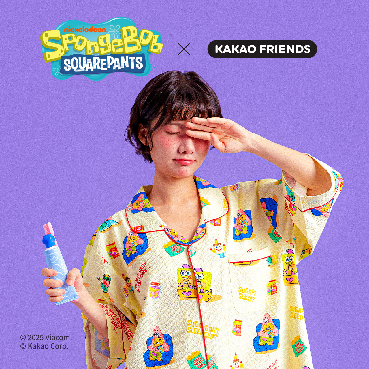 KAKAO FRIENDS - SpongeBobXFriends Pyjama Homme Friends