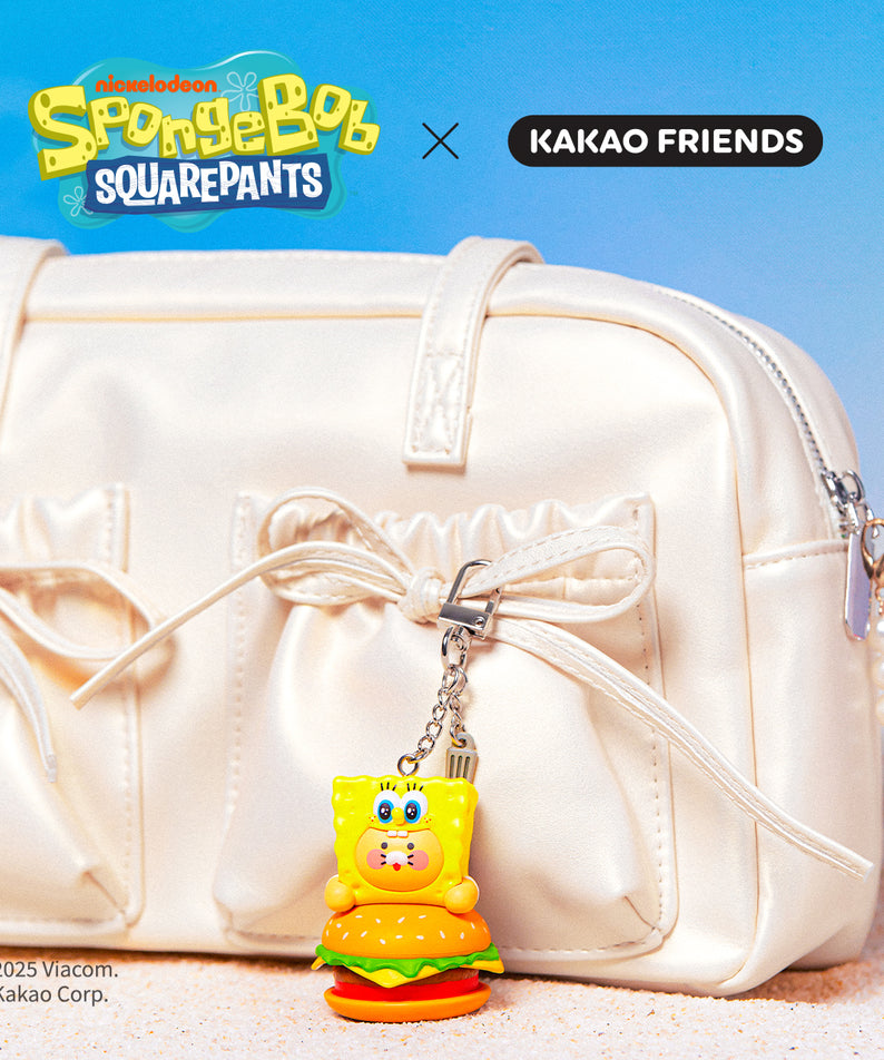 KAKAO FRIENDS - SpongeBobXFriends Casquette Figurine Porte-cles SpongeBob Chunsik