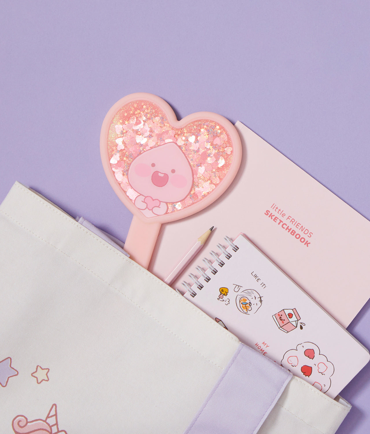 KAKAO FRIENDS - LovelyApeach Miroir Rose - Detail 3