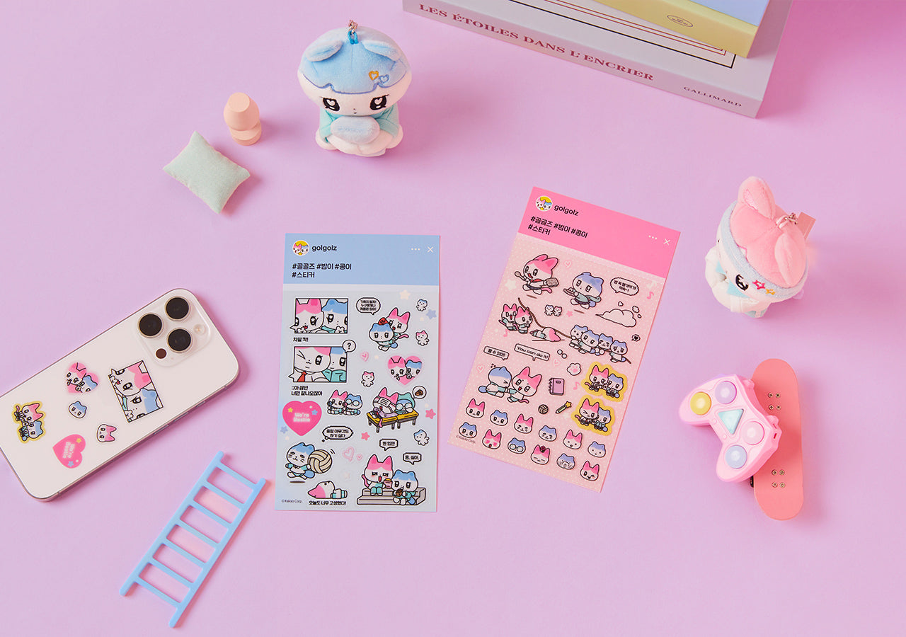 KAKAO FRIENDS - TransparentAutocollant Rose - Detail 3
