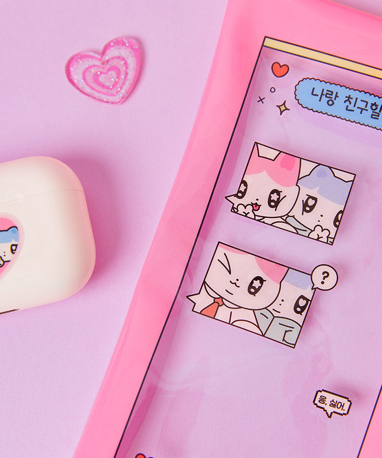KAKAO FRIENDS - TransparentAutocollant Rose - Detail 6