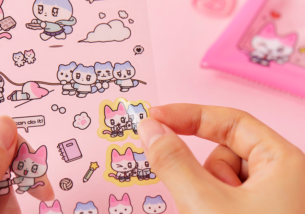 KAKAO FRIENDS - TransparentAutocollant Rose - Detail 7