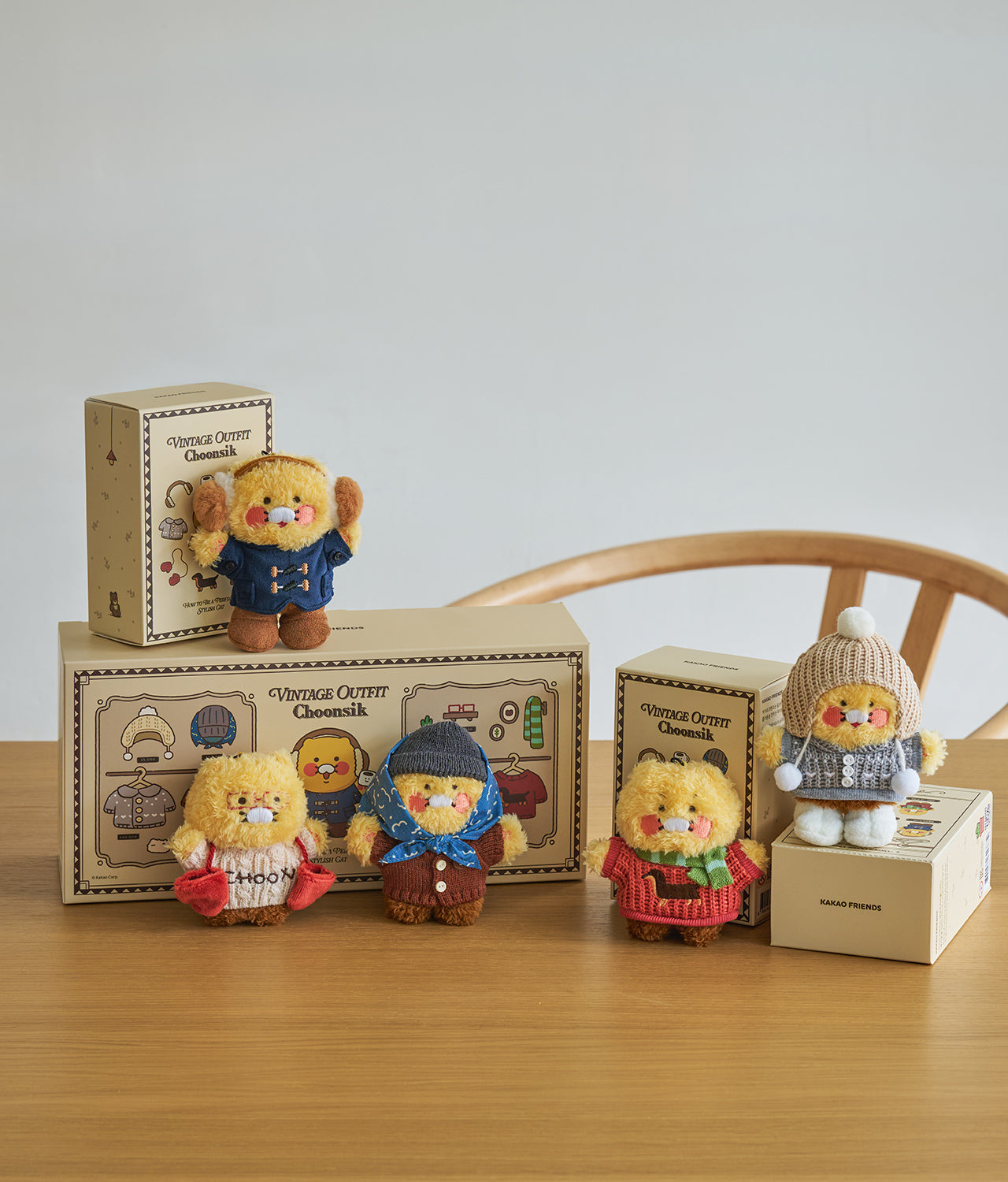 KAKAO FRIENDS - [Set Complet] Porte-cles Peluche 5 Chunsik - Detail 2