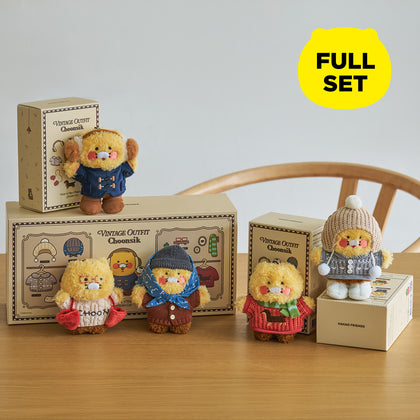 KAKAO FRIENDS - [Set Complet] Porte-cles Peluche 5 Chunsik