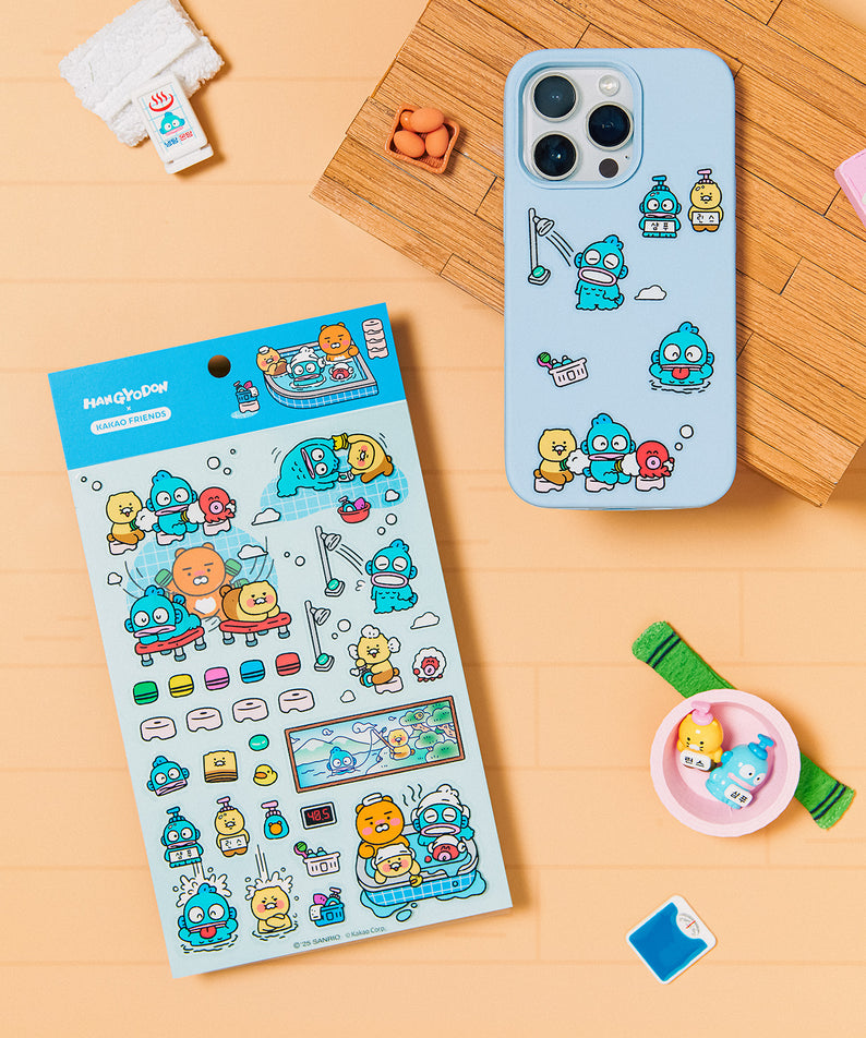 KAKAO FRIENDS - X Friends Transparent Autocollant Bleu Ryan&Chunsik - Detail 5
