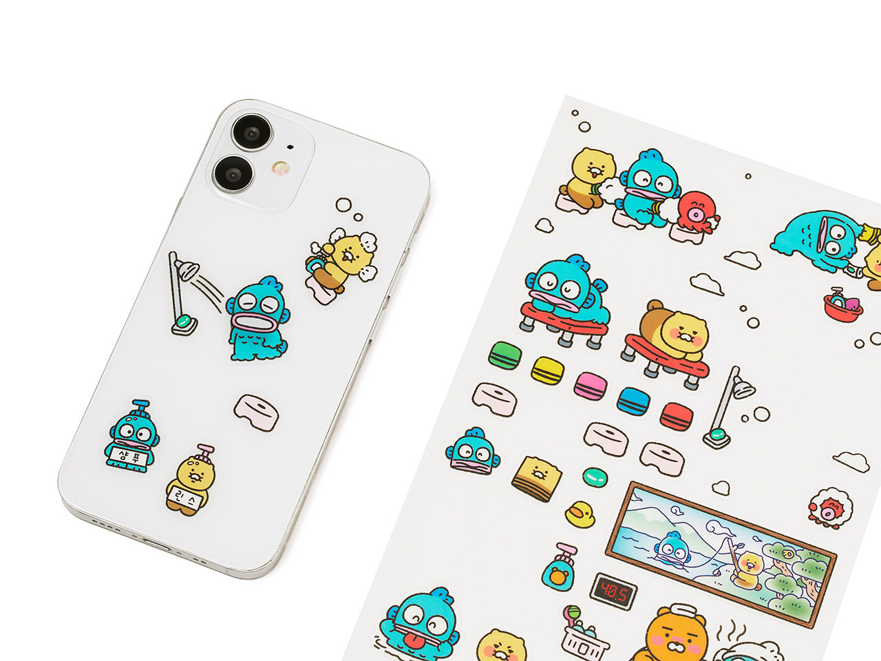 KAKAO FRIENDS - X Friends Transparent Autocollant Bleu Ryan&Chunsik - Detail 8
